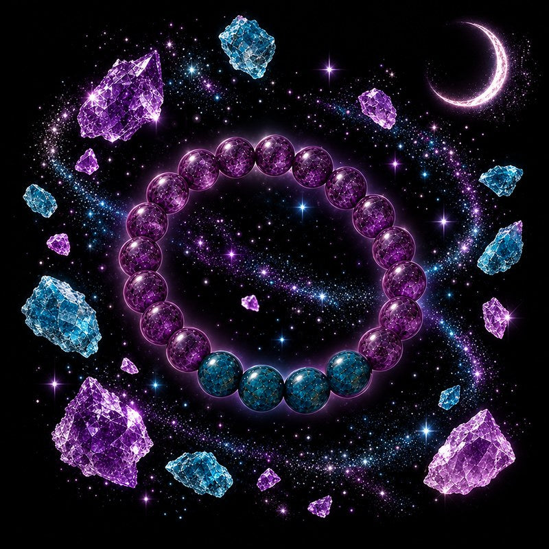 BIORESET Craving Bracelet, amethyst and blue apatite