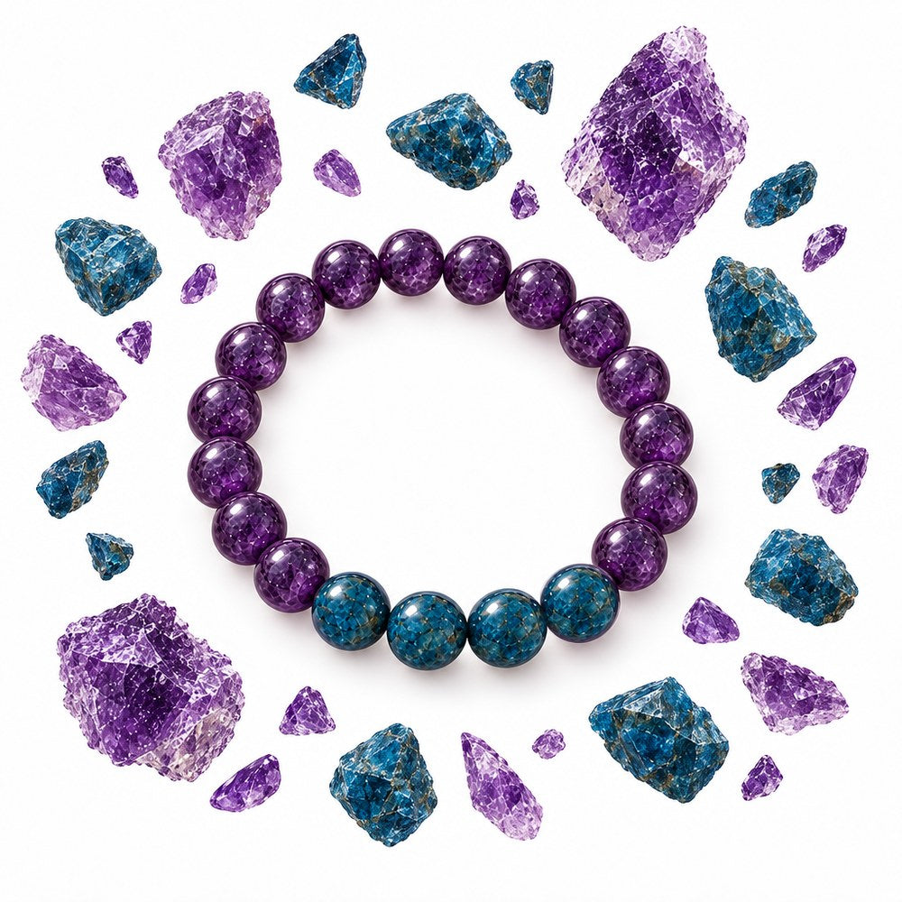 BIORESET Craving Bracelet, amethyst and blue apatite